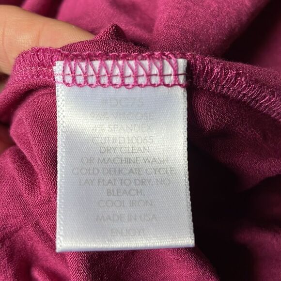 3/$20 Michael Stars Deep Pink/Purple V-Neck Jersey Knit Dress  (Size: XS) - Picture 6 of 12